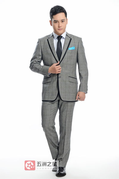 男士英倫風千鳥格職業裝定制產品展示圖 男士英倫風千鳥格職業裝定制產品展示圖