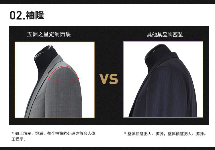 女士西服定制的袖隆對比 女士西服定制的袖隆對比