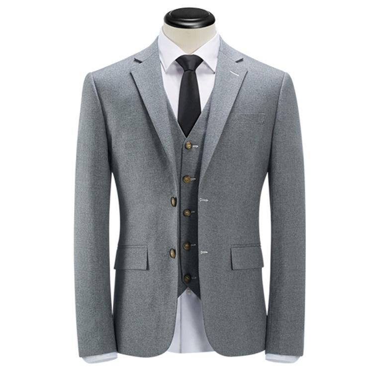 灰色仿毛西服定做 灰色仿毛西服定做