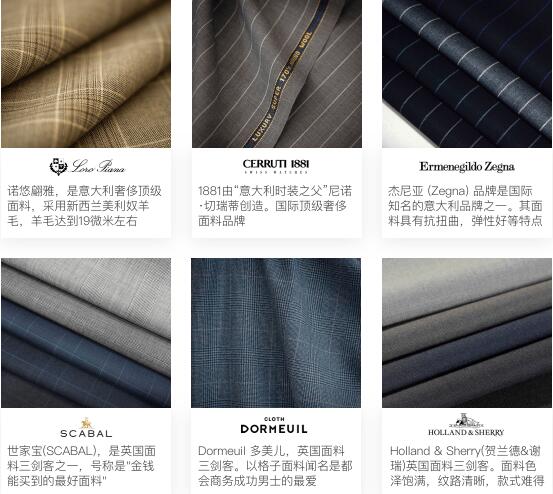 男士定制西裝面料 男士定制西裝面料