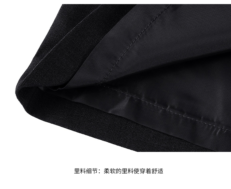 女士行政黑色職業裝套裝里料細節圖展示 女士行政黑色職業裝套裝里料細節圖展示