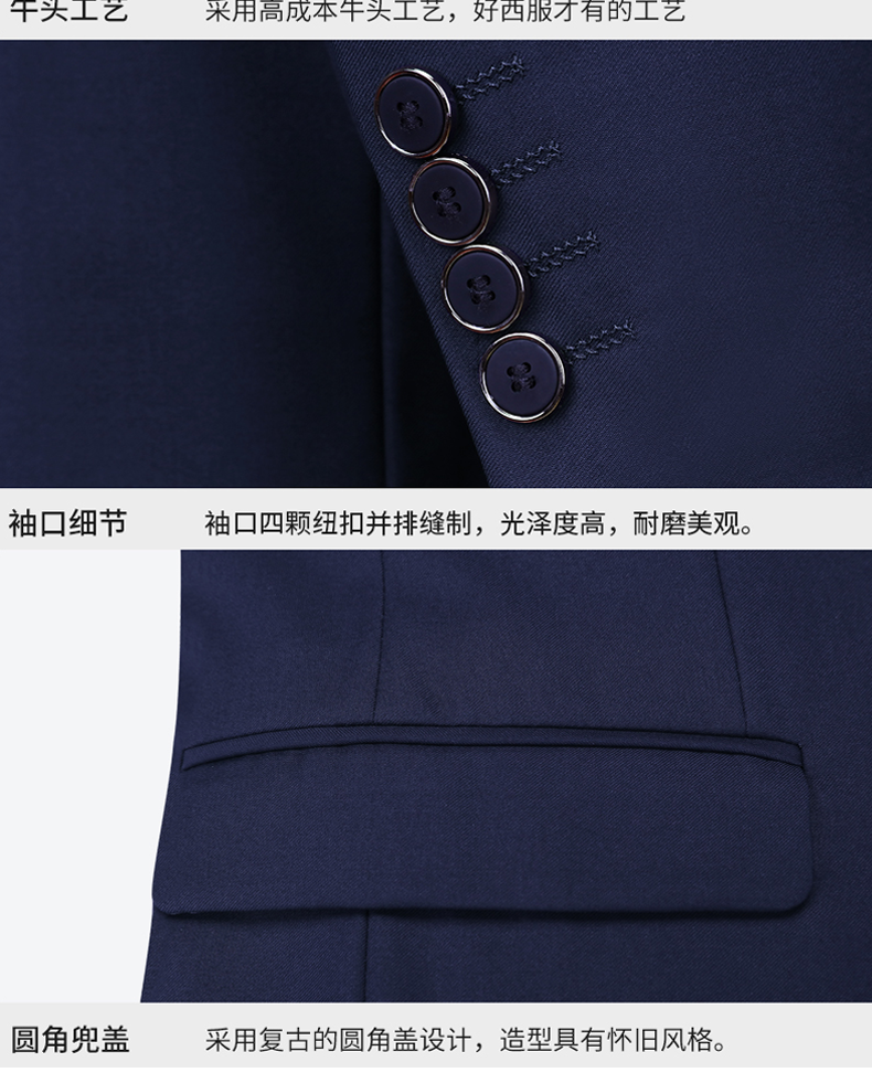 律師商務男士職業裝袖口細節圖 律師商務男士職業裝袖口細節圖