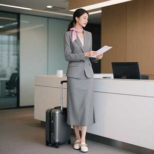 開叉中長裙職業裝西服套裝定制加領結 開叉中長裙職業裝西服套裝定制加領結